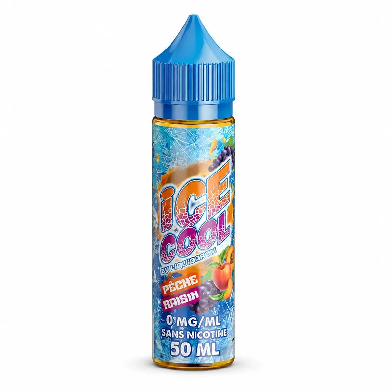 Liquidarom Liquide E-liquide Pêche Raisin 50ml - Ice Cool