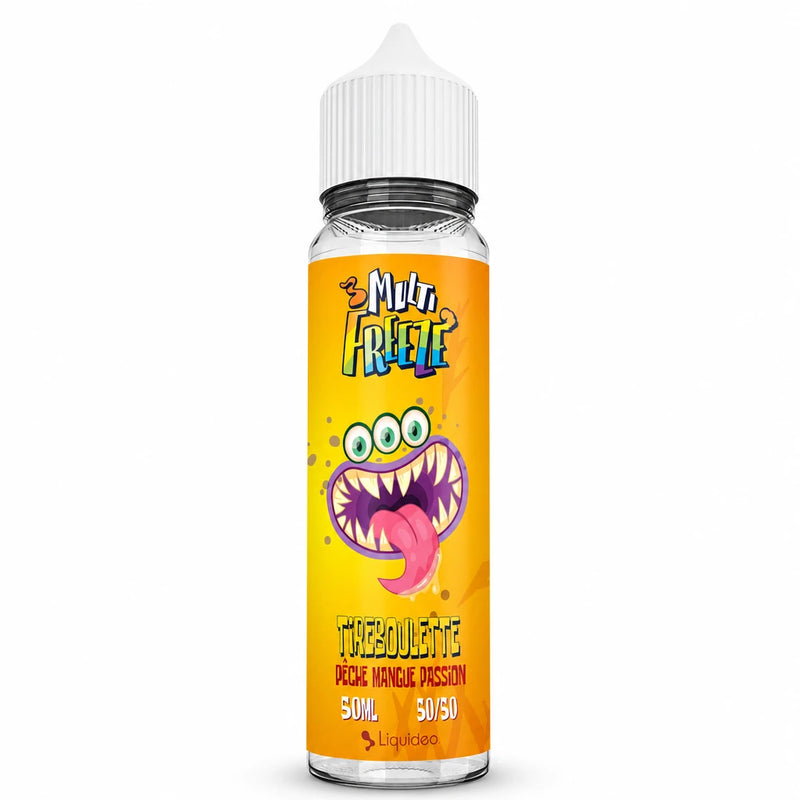 Liquideo Liquide E-liquide Tireboulette 50ml - Pêche Mangue Passion - Liquideo Multifreeze
